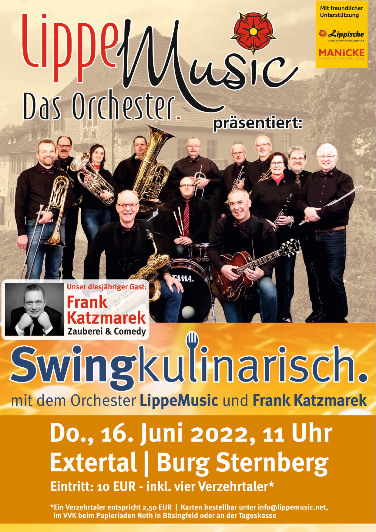 SwingKulinarisch Plakat LippeMusic 2022